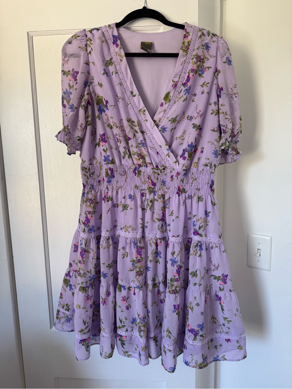 Taylor Brand Lilac Floral Dress